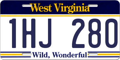 WV license plate 1HJ280
