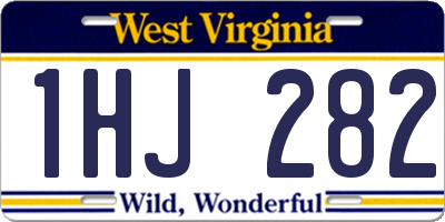 WV license plate 1HJ282