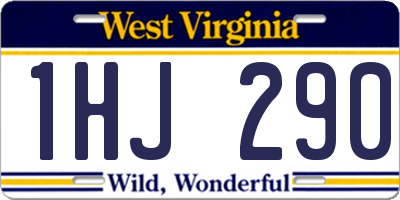 WV license plate 1HJ290
