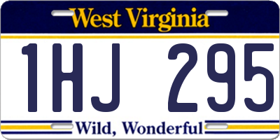 WV license plate 1HJ295