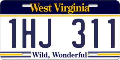 WV license plate 1HJ311