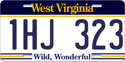 WV license plate 1HJ323
