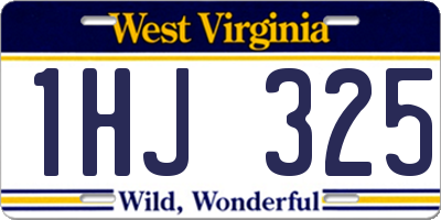 WV license plate 1HJ325