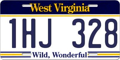 WV license plate 1HJ328