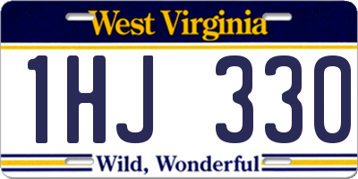 WV license plate 1HJ330