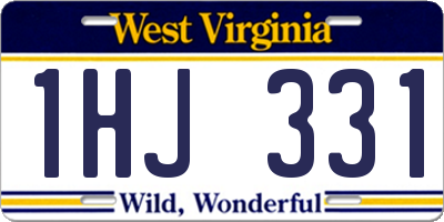 WV license plate 1HJ331