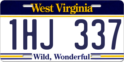 WV license plate 1HJ337