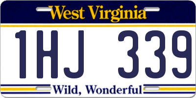 WV license plate 1HJ339