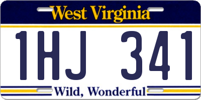 WV license plate 1HJ341