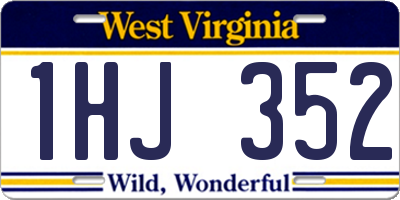 WV license plate 1HJ352