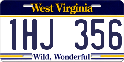 WV license plate 1HJ356