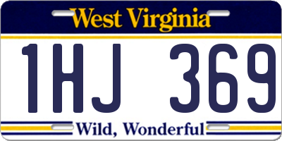 WV license plate 1HJ369