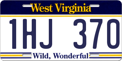WV license plate 1HJ370
