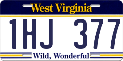 WV license plate 1HJ377