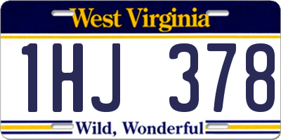 WV license plate 1HJ378