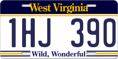 WV license plate 1HJ390
