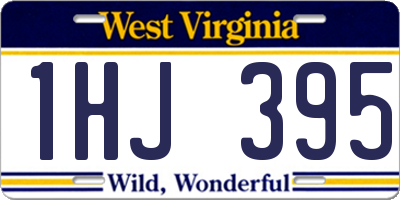 WV license plate 1HJ395