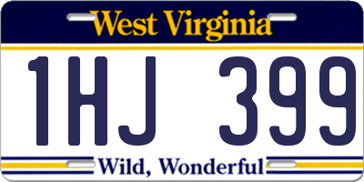 WV license plate 1HJ399