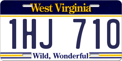 WV license plate 1HJ710