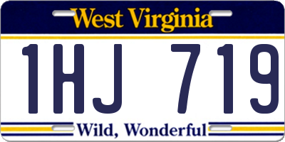 WV license plate 1HJ719