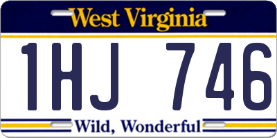 WV license plate 1HJ746