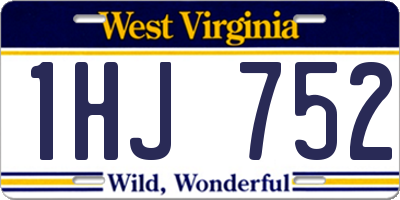 WV license plate 1HJ752