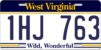 WV license plate 1HJ763