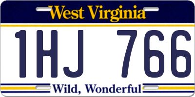 WV license plate 1HJ766