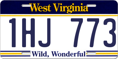 WV license plate 1HJ773