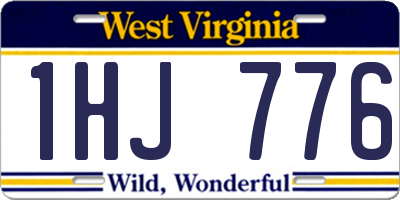 WV license plate 1HJ776