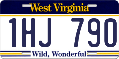WV license plate 1HJ790