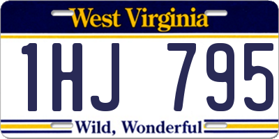WV license plate 1HJ795