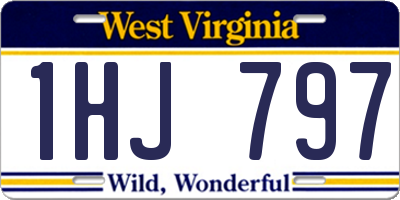 WV license plate 1HJ797