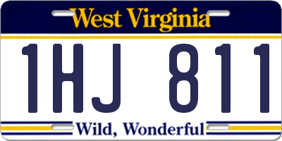WV license plate 1HJ811