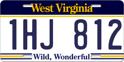 WV license plate 1HJ812