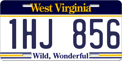 WV license plate 1HJ856