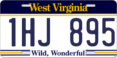 WV license plate 1HJ895