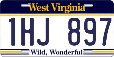 WV license plate 1HJ897