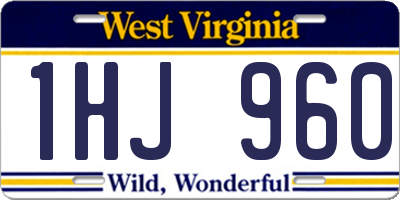 WV license plate 1HJ960