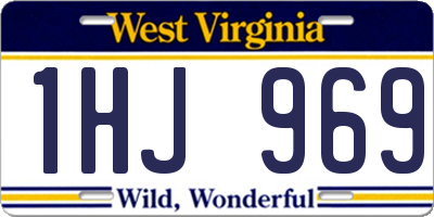 WV license plate 1HJ969