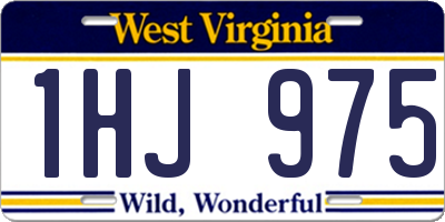 WV license plate 1HJ975