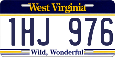 WV license plate 1HJ976