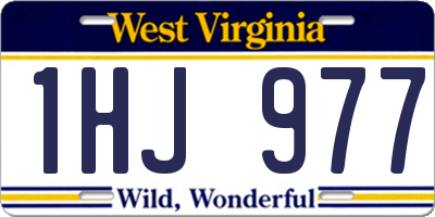 WV license plate 1HJ977