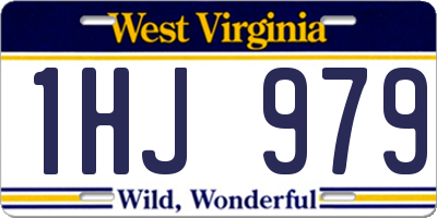 WV license plate 1HJ979