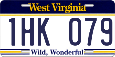 WV license plate 1HK079