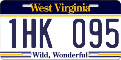 WV license plate 1HK095
