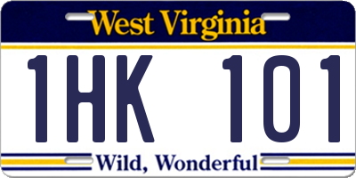 WV license plate 1HK101