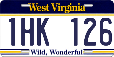 WV license plate 1HK126