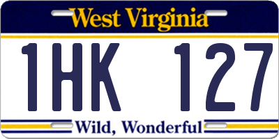 WV license plate 1HK127