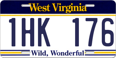 WV license plate 1HK176